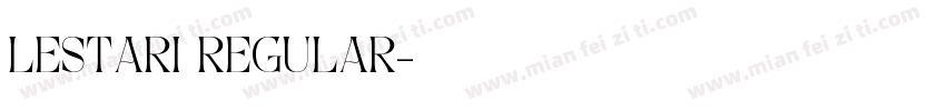 lestari Regular字体转换